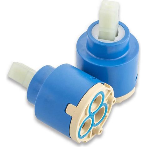 Replacement valve core for single-handle kitchen and shower faucets, ceramic faucet, 2 pieces (1/5)