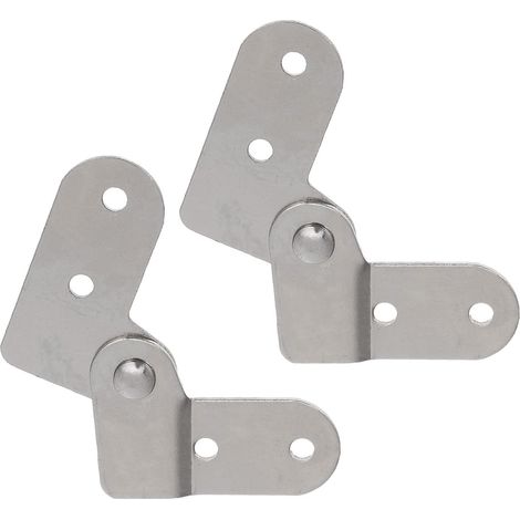 2 Pièces Charnière Pliante à 2 Volets, Charnière de Meuble en Fer Argenté, Compatible Meubles et Tables Pliantes, pour Pièces et Ateliers (1/5)