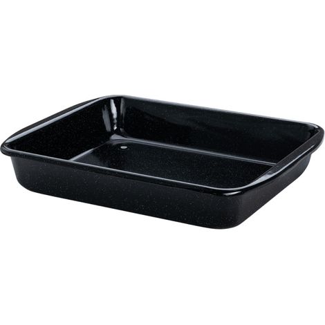 Tostadora esmaltada profesional RIESS, negra, longitud 416 mm, anchura 328 mm