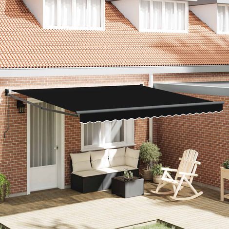 Teenpull – Ausziehbare Markise Schwarz 400 x 300 cm (1/5)