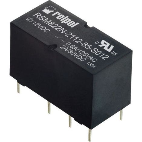 Relais subminiature monostable RSM822N-2112-85-S024, 2 contacts de commutation