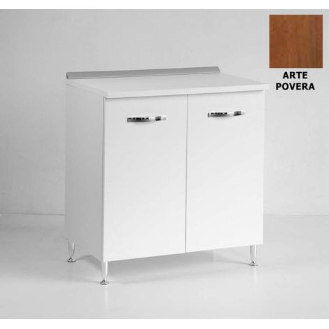 Base cucina due ante 80x50x85H colore noce antico (1/3)