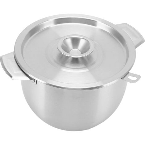 Récipient de Graisse avec Filtre, 2,8 L Filtre à Huile de Pot à Huile en Acier Inoxydable, Separateur de Graisse Dhuile à Mailles Fines avec Couvercle pour Stocker L'huile de Friture (Argent) (1/5)