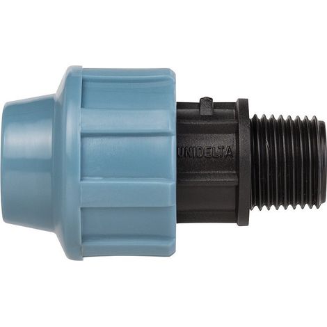 Raccord mâle - Polypropylène - À serrage extérieur - Diamètre 25 mm - M1'