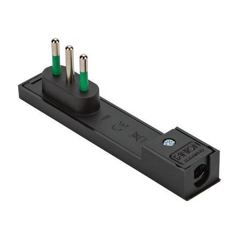 SPINA MOBILE RIBASSATA CLOCK FME - NERO 2P+T 10A- 3 pezzi