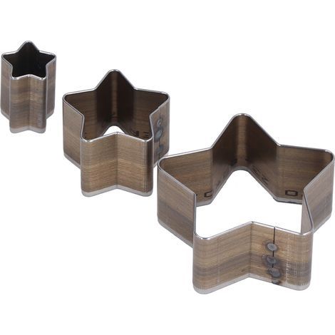 Set mit 3 DIY-Ledermesserformen, handgefertigter Lederlocher, Tonschneidewerkzeuge, 5-zackiger Stern (1/5)