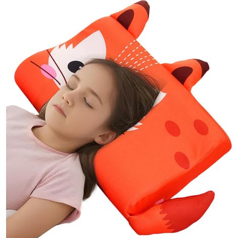 Ergonomisches Babykissen für erholsamen Schlaf, atmungsaktiv und hautfreundlich Babybettkissen mit niedlichem Cartoon-Mädchen-Motiv, atmungsaktiv und hautfreundlich, für Kinderbetten, Schulen, Kinder (1/5)