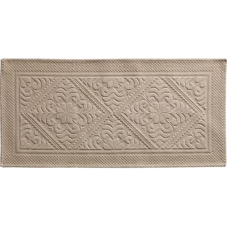 VIVARAISE - Tapis de bain Enzo en coton 100% - Tissage jacquard résistant, 54 x 110 cm (1/4)