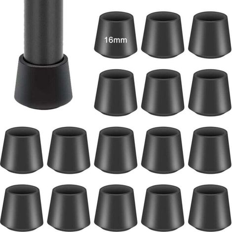16 pezzi di tappi rotondi esterni rinforzati, diametro 16 mm, protezioni per gambe di sedie