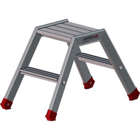 PROVOST - Marchepied aluminium double accès - 2 marches - Structure inox