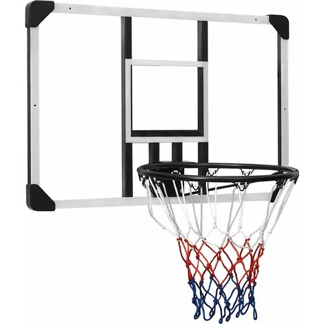 vidaXL Tablero de baloncesto policarbonato transparente 90x60x2,5 cm (1/2)