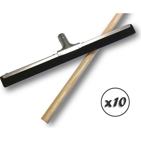 Raclot balai raclette extracteur d'eau pour sol - Quantité x10 - 44 cm - Avec manche