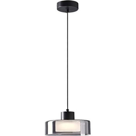 Lustre de luxe en verre cuivré Personnalité Décoration créative en verre Suspension simple Chambre à coucher Chevet Restaurant Plafonnier LED Intérieur Dimmable Luminaires,20cm (1/5)