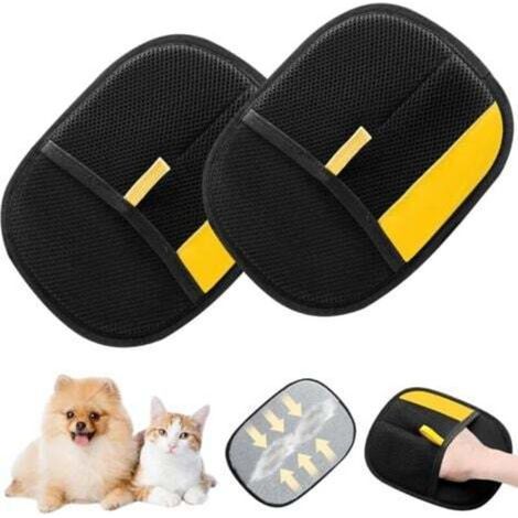 [JAMAIS UTILISÉ] Lot de 2 gants d'épilation pour chats et chiens, gants de toilettage haute efficacité, gants d'épilation pour chats, gants d'épilation réutilisables (1/4)