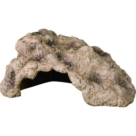 Terrario per rettili a forma di grotta in corno naturale, dimensioni 29x19x12 cm (1/2)