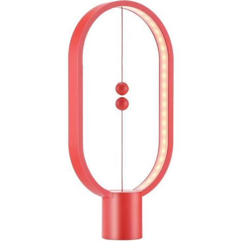 USB-betriebene LED-Nachtlampe mit Magnetschalter für Augenschutz, dekorative Schreibtischlampe (Rot) (1/5)