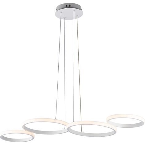 Sospensione Moderna Atena Alluminio Bianco Led Integrato 48 W Cct E Telecomano (1/3)