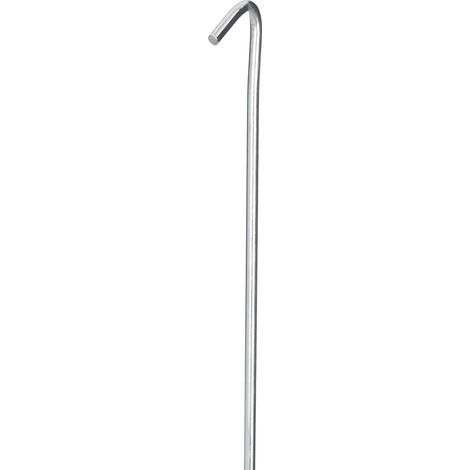 Set di 20 picchetti da tenda in acciaio per campeggio e giardino solido ancoraggio resistente al vento 22 x 2,5 x 0,3 cm in acciaio nero 130003971