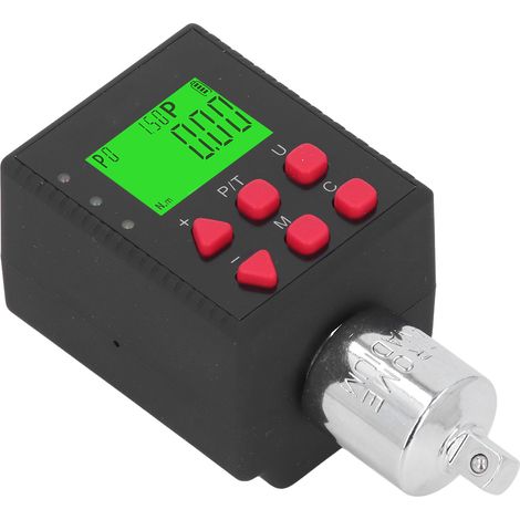 Adaptateur de torsion numérique 1/2 pouce 3,4-340 Nm Convertisseur de clé dynamométrique électronique haute précision avec adaptateurs 3/8 pouce et 1/4 pouce (1/5)