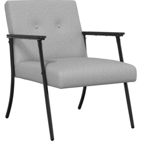Fauteuil en tissu gris nuage (1/5)
