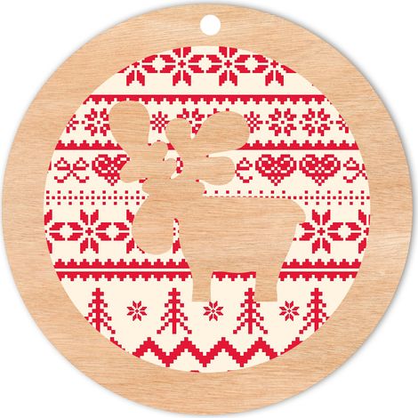 DECORAZIONI IN LEGNO PER ALBERO DI NATALE D15 (1/2)