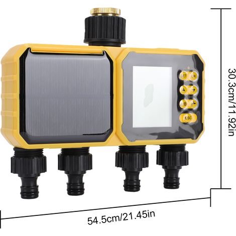 Minuteur solaire intelligent pour l'arrosage automatique, rechargeable par USB, étanche IPX5, idéal pour jardin, pelouse et serre (1/5)