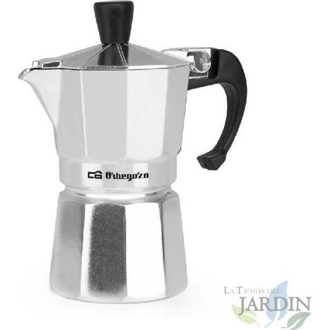 Orbegozo italienische Kaffeemaschine aus Aluminium.  Fassungsvermögen 1 Tasse.