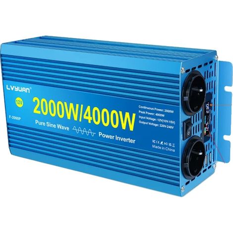 Wechselrichter, reine Sinuswelle, hohe Umwandlungseffizienz, 4000W 12V-220V (1/2)