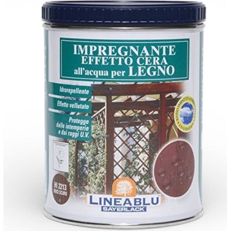 Impregnante all'acqua effetto cera per legno per esterno HI 2210 trasparente noce - 750 ml