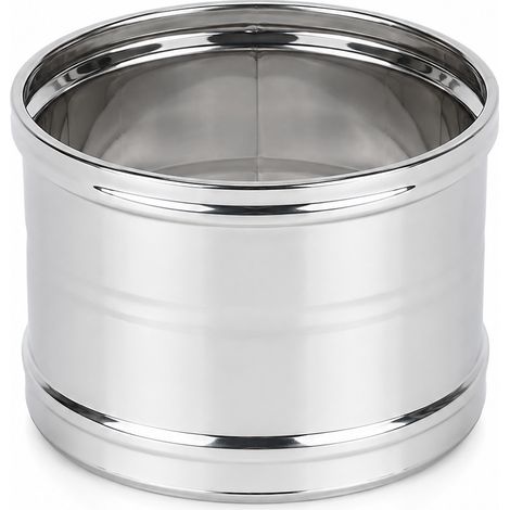 Manicotto Giunto FF (Femmina-Femmina) Inox Monoparete Canna Fumaria D.180 (1/3)