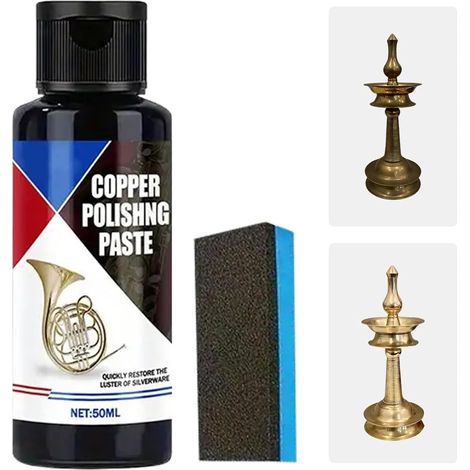 Nettoyant anti-rayures, nettoyant pour laiton, nettoyant pour bronzage et polissage pour aluminium, chrome, argenterie, montres, pièces de monnaie, appareils de cuisson (1/5)