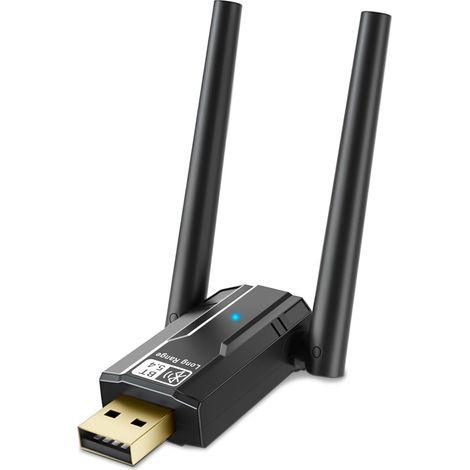 Adaptador Bluetooth 5.4, USB Bluetooth para PC, USB Bluetooth de 150M Plug and Play, para ordenador de sobremesa, portátil, PC, auriculares, teclado, ratón, Bluetooth estéreo, con Windows 11/10/8.1/7 (1/5)