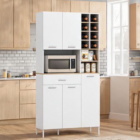 Buffet coloris blanc en MDF 90 x 35 x 183 cm (1/5)