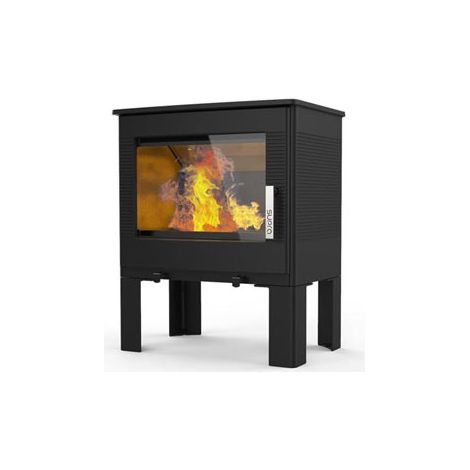 Supra – FR9016110B – Poêle à bois étanche Gaby – Habillage fonte – Double combustion – Taille de bûches maxi 49 cm – Compatible RE 2020 (1/10)