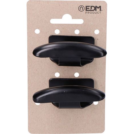 Perchero negro de 70x45mm, lote de 2 piezas - Edm (1/2)