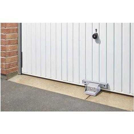 Mottez – Antivol de porte de garage avec ancrage – Acier robuste – Système de verrouillage avec cadenas Diskus – Haute sécurité anti-arrachement – A082Q