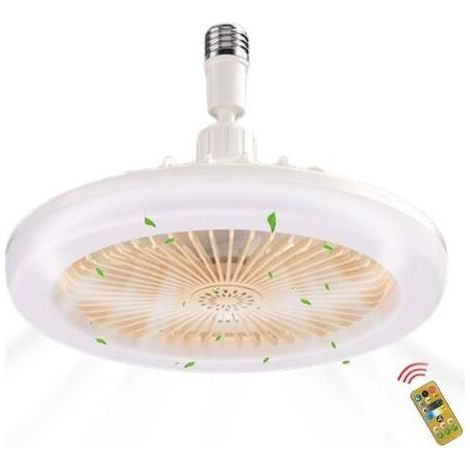 Deckenventilator mit Licht, Deckenventilator, 2-in-1 E27 Deckenventilator mit Licht und Fernbedienung, flacher geschlossener Deckenventilator, Deckenleuchte mit Ventilator (1/5)
