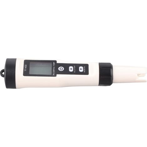 4-in-1-Set: Tragbares pH-Meter mit Hintergrundbeleuchtung, ORP- und Temperaturtester für hydriertes Wasser, Multifunktions-Wasserqualitätsanalysator (Lieferung ohne Batterien, mit Pulver). (1/5)