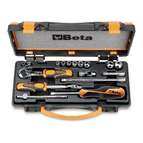 Clé à douille et jeu d'accessoires 1/4 beta 900as/c10 - 17