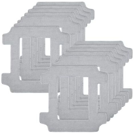 12 accessoires de nettoyage pour robots lave-vitres Ecovacs Winbot W2S / W2S Omni : chiffons de nettoyage en microfibre lavables pour un nettoyage efficace de différentes vitres dans