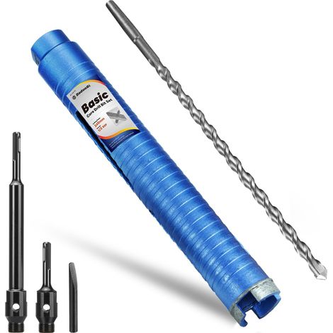 Jeu de carotte longue avec adaptateur SDS Plus 240mm, 110mm et foret pilote central, carotte diamantée pour brique, bloc, maçonnerie, pierre, filetage 1/2 BSP (1/5)