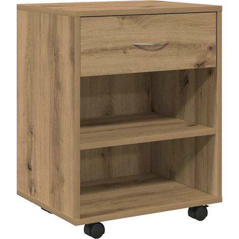Meubles de Rangement,Armoire roulante chêne artisanal 46x36x59 cm bois d'ingénierie CFW505652 (1/5)