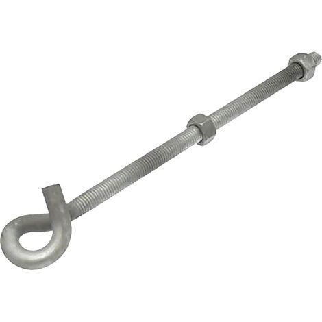 Michaud – Crochet d'ancrage queue de cochon 12x250 – Pour câbles électriques – Terminaison en queue de cochon – Accroche pinces d'ancrage