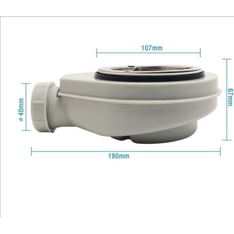 Scarico doccia - Valvola o sifone per piatto doccia - Diametro 40 mm - Anello di fissaggio in acciaio inox lucidato con 3 viti (1/4)
