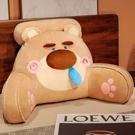 paquete: almohada para el respaldo de la cama, almohada lumbar suave, con funda de almohada lavable, con reposabrazos, adecuada para sentarse, relajarse, mirar televisión, jugar o conducir en la cama 