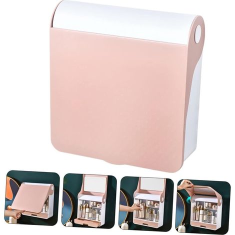 TrAdE Shop Traesio - Scatola Espositore Organizer Trucco Contenitore Per Cosmetici Porta Trucchi Rosa - (1/5)