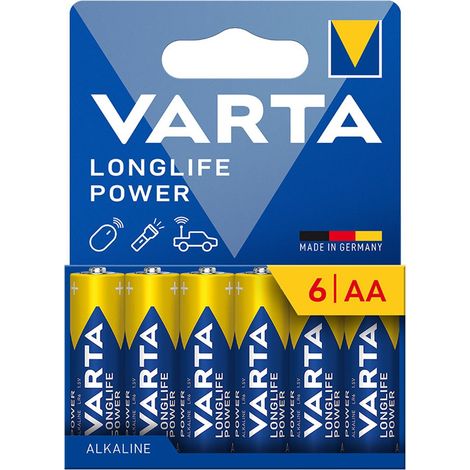 Longlife Power AA Alkaline Batterie - LR06 (Pappblister 6 Stück) ø14,5 x 50,5 mm