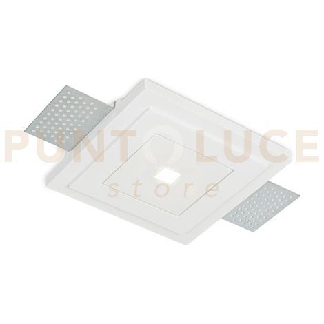 Ideal Lux Faretto Incasso ZEPHYR 1 luce LED integrato bianco gesso