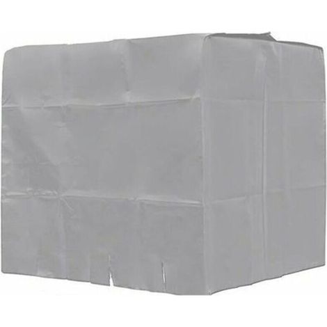 Bâche de réservoir d'eau, SL.GT Bâche Couverture Réservoir IBC pour Cuve 1000L, Capôt de Protection Container Citerne Eau, Anti-poussière Anti-UV Anti-Pluie, 120x100x116cm (Gris)