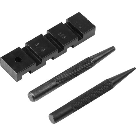 Ensemble d'outils de réparation et d'assemblage de chaînes de tronçonneuse professionnelles, comprenant un poinçon de poche et un outil de démontage. (1/5)